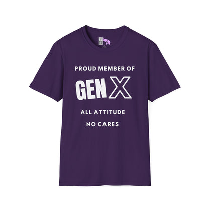 GenX All Attitude No Cares Adult T-shirt
