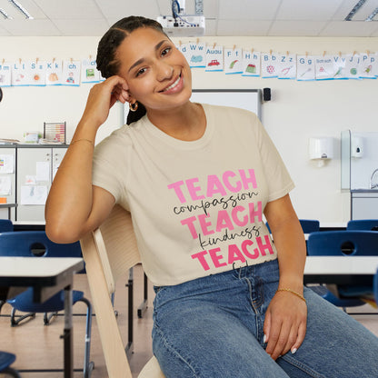 Teach Compassion, Kindness, Confidence Adult T-shirt