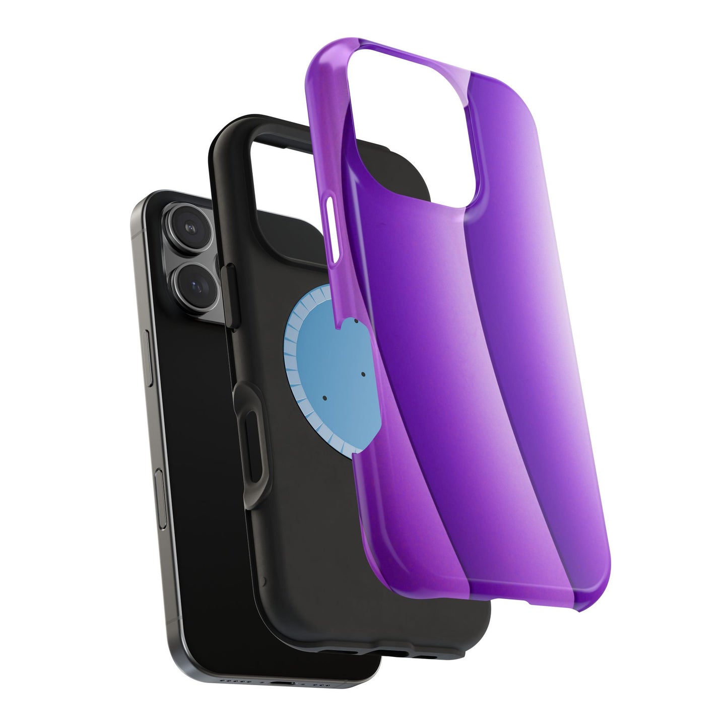 Purple Gradient Stripes MagSafe® Compatible Tough Case for iPhone