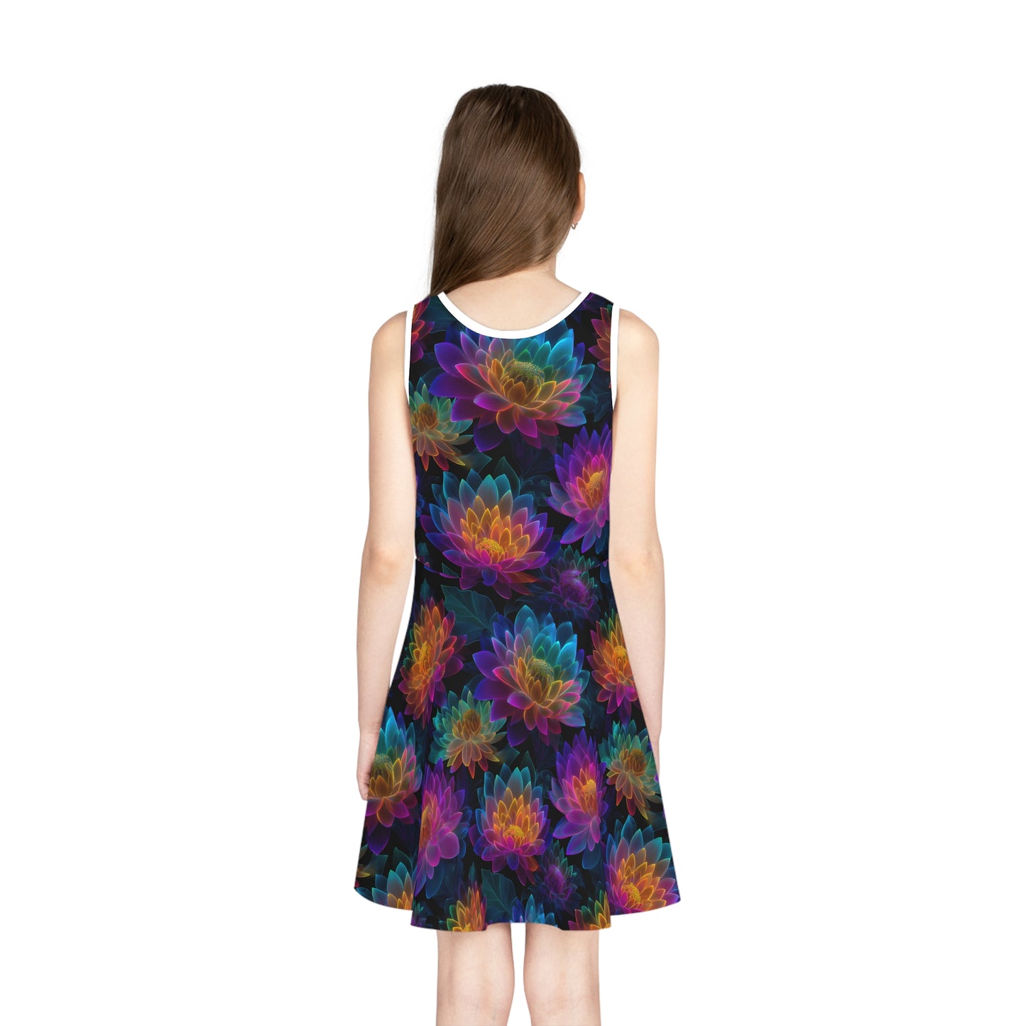 Luminous Lotus Girls' Sleeveless Sundress