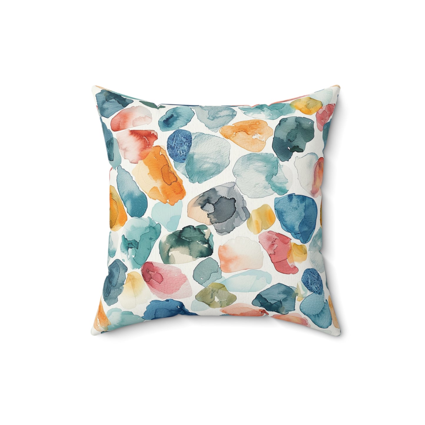 Watercolor Pebble Terrazzo Throw Pillow
