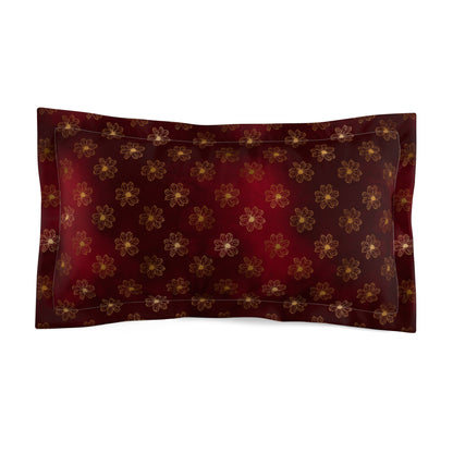 Crimson Gilded Daisies Basic Bedding Set