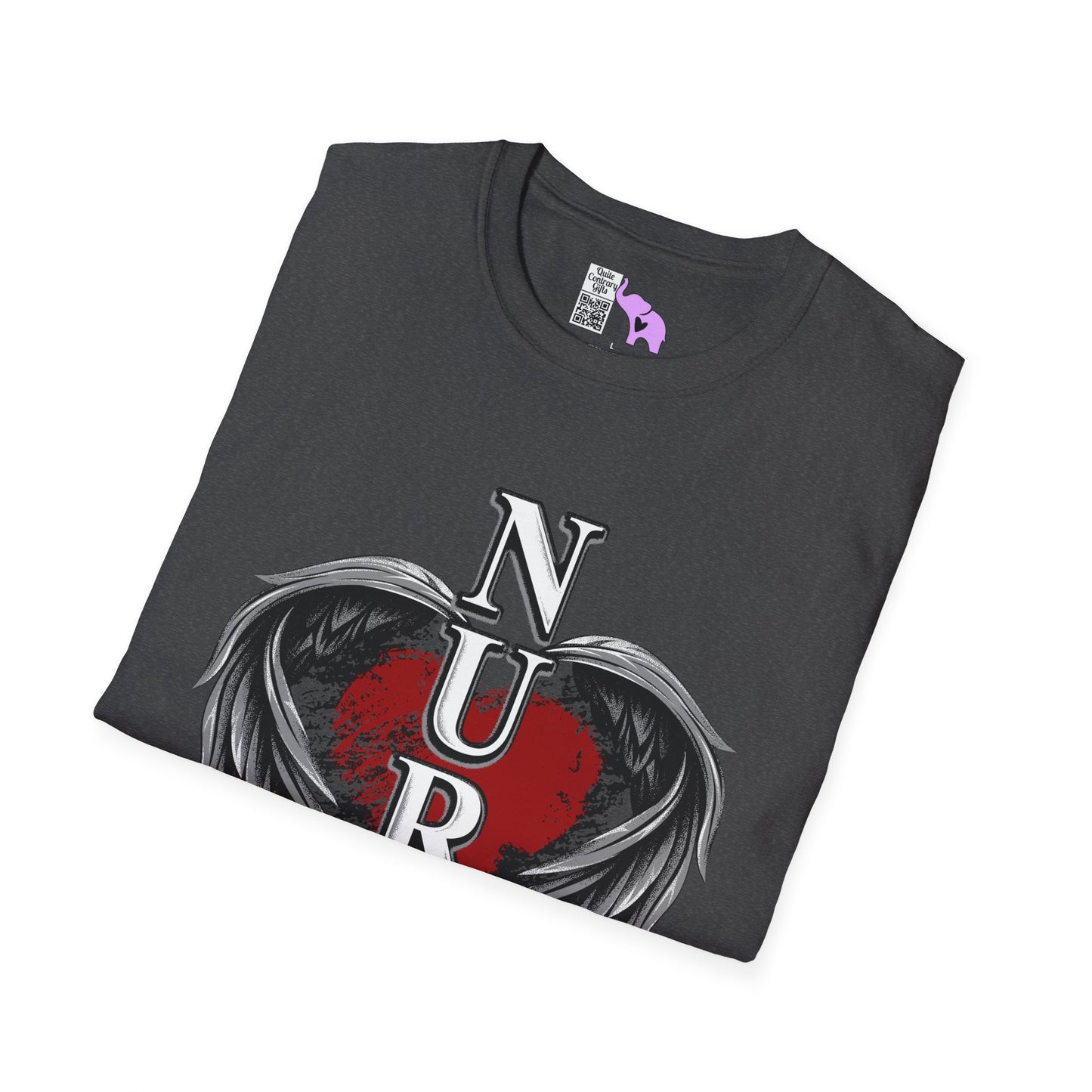 Nurse Heart & Angel Wings Adult T-shirt