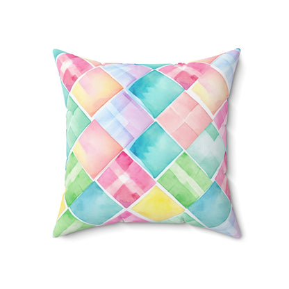 Watercolor Weave Throw Pillow