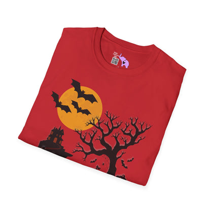Spooky House & Graveyard Adult T-shirt