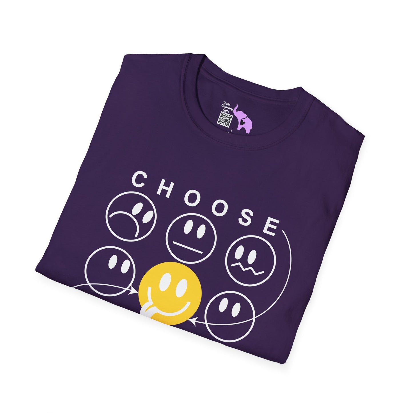 Choose Happy Smiley Faces Adult T-shirt
