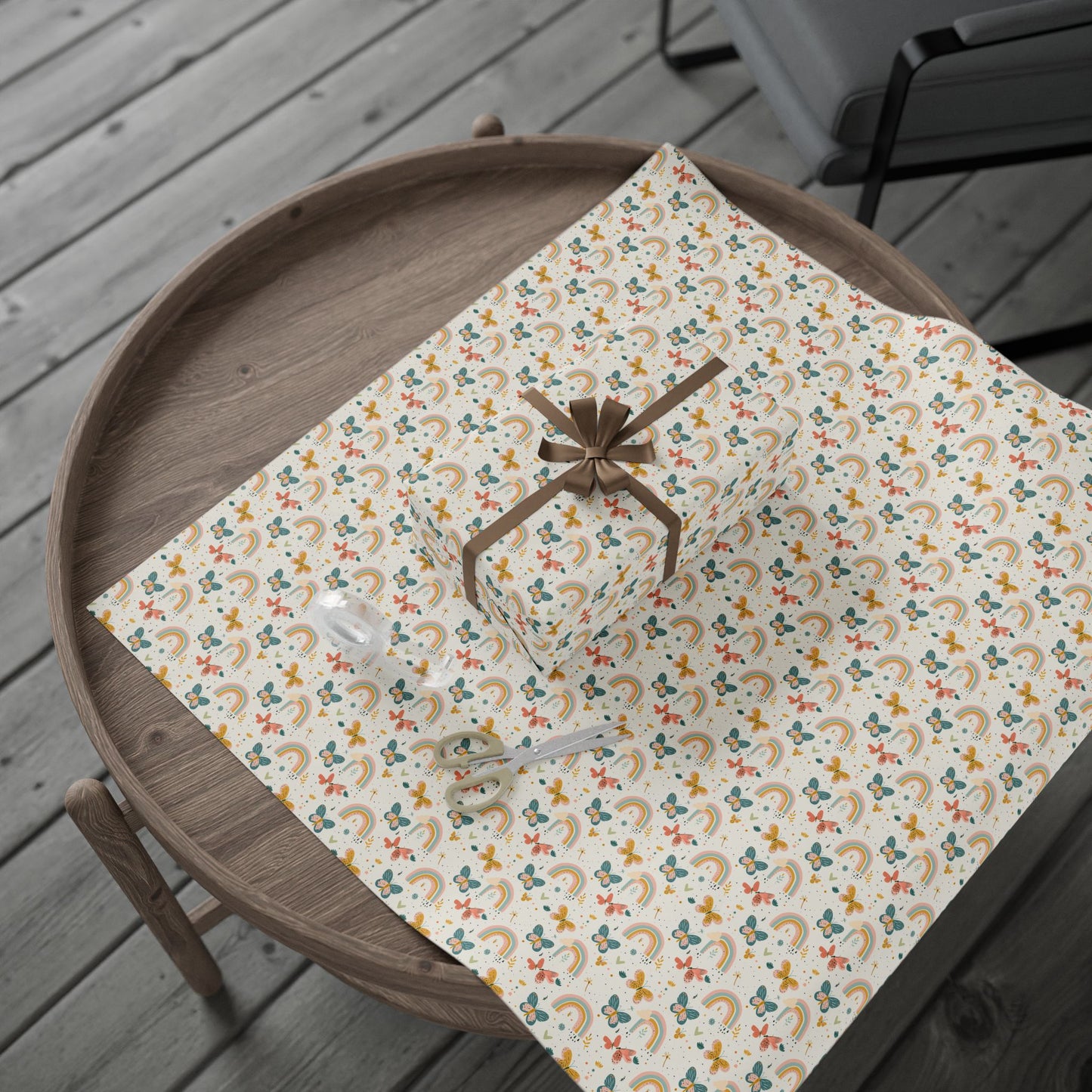Whispering Wings & Rainbows Wrapping Paper