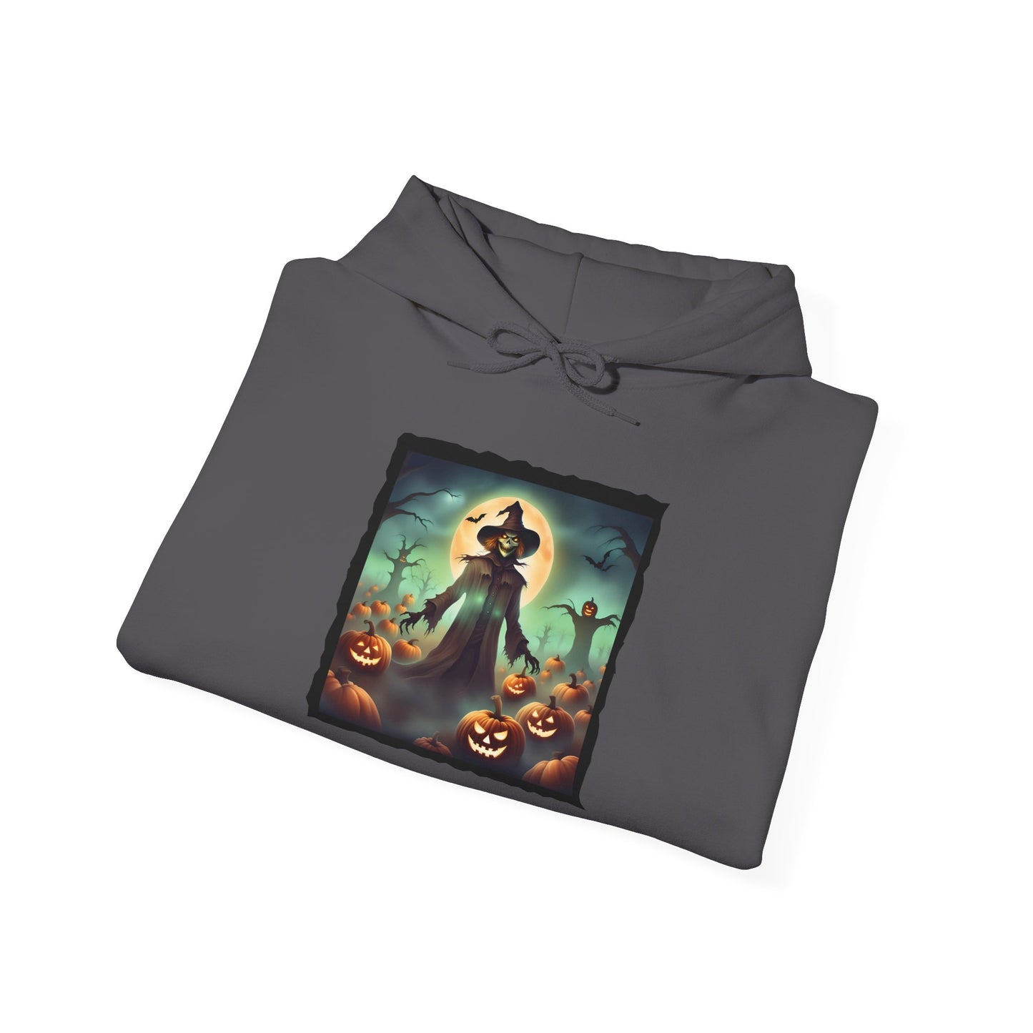 Halloween Scarecrow w/Pumpkins 4 Heavy Blend™ Hooded Sweatshirt