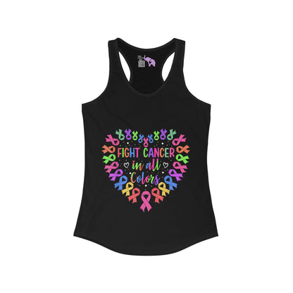 Fight Cancer in All Colors 12 Women's Ideal Racerback Tank