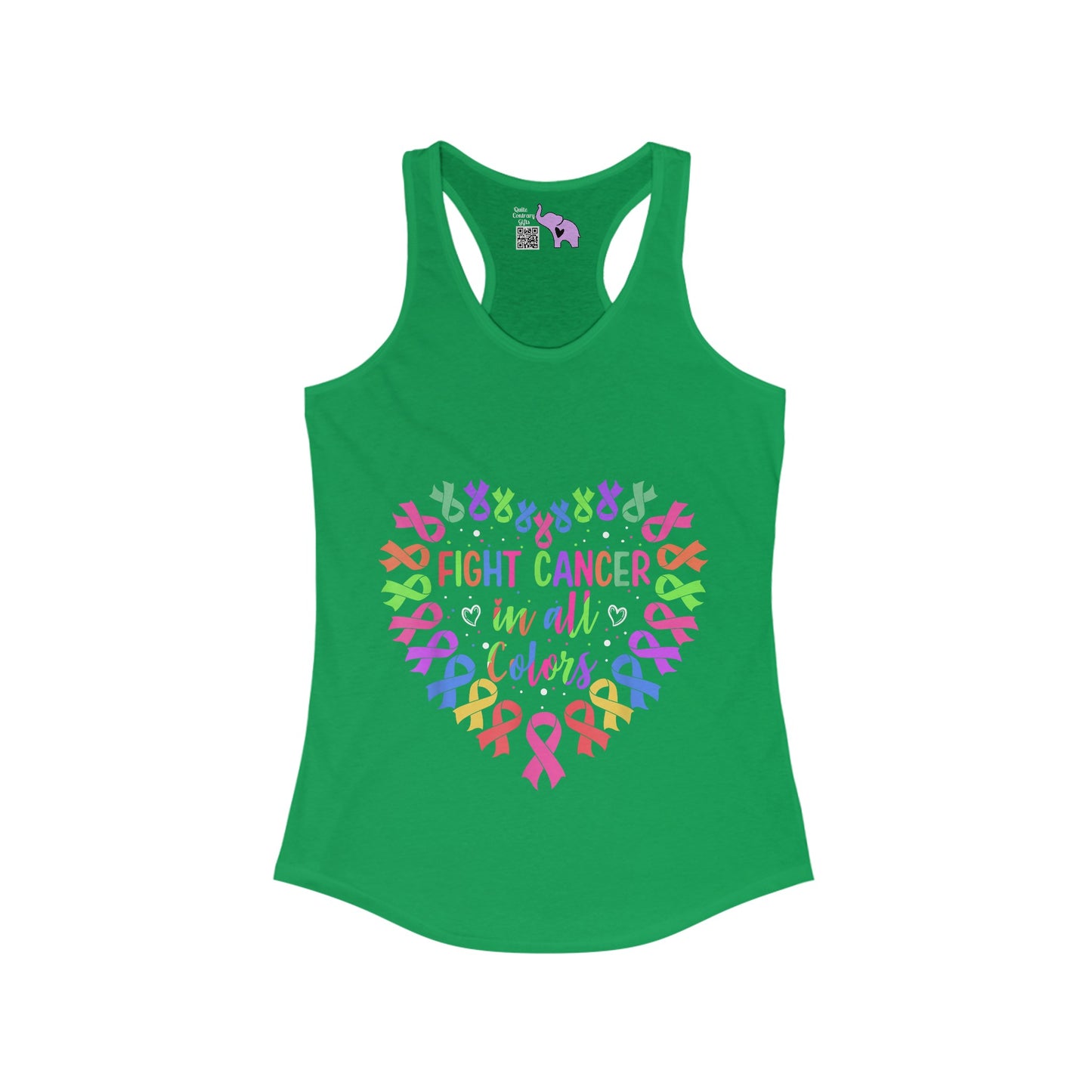 Fight Cancer in All Colors 12 Women's Ideal Racerback Tank