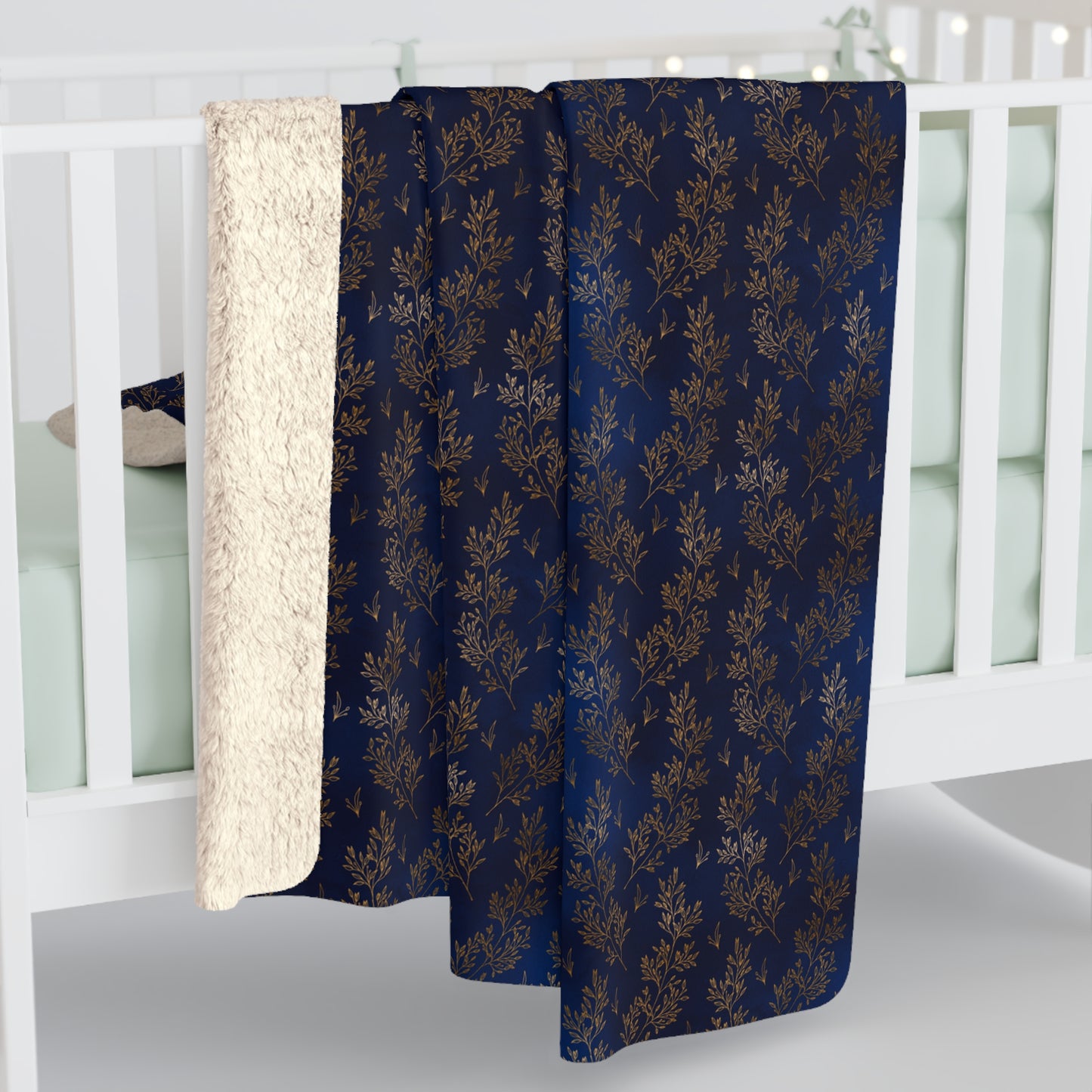 Gilded Twilight Foliage Fleece Blanket