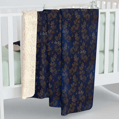 Gilded Twilight Foliage Fleece Blanket