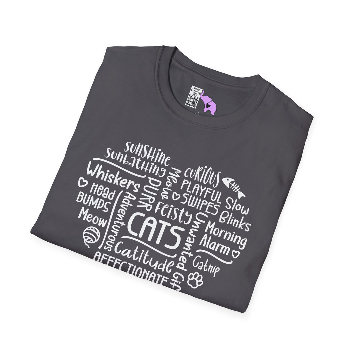 A Cat's Heart Adult T-shirt