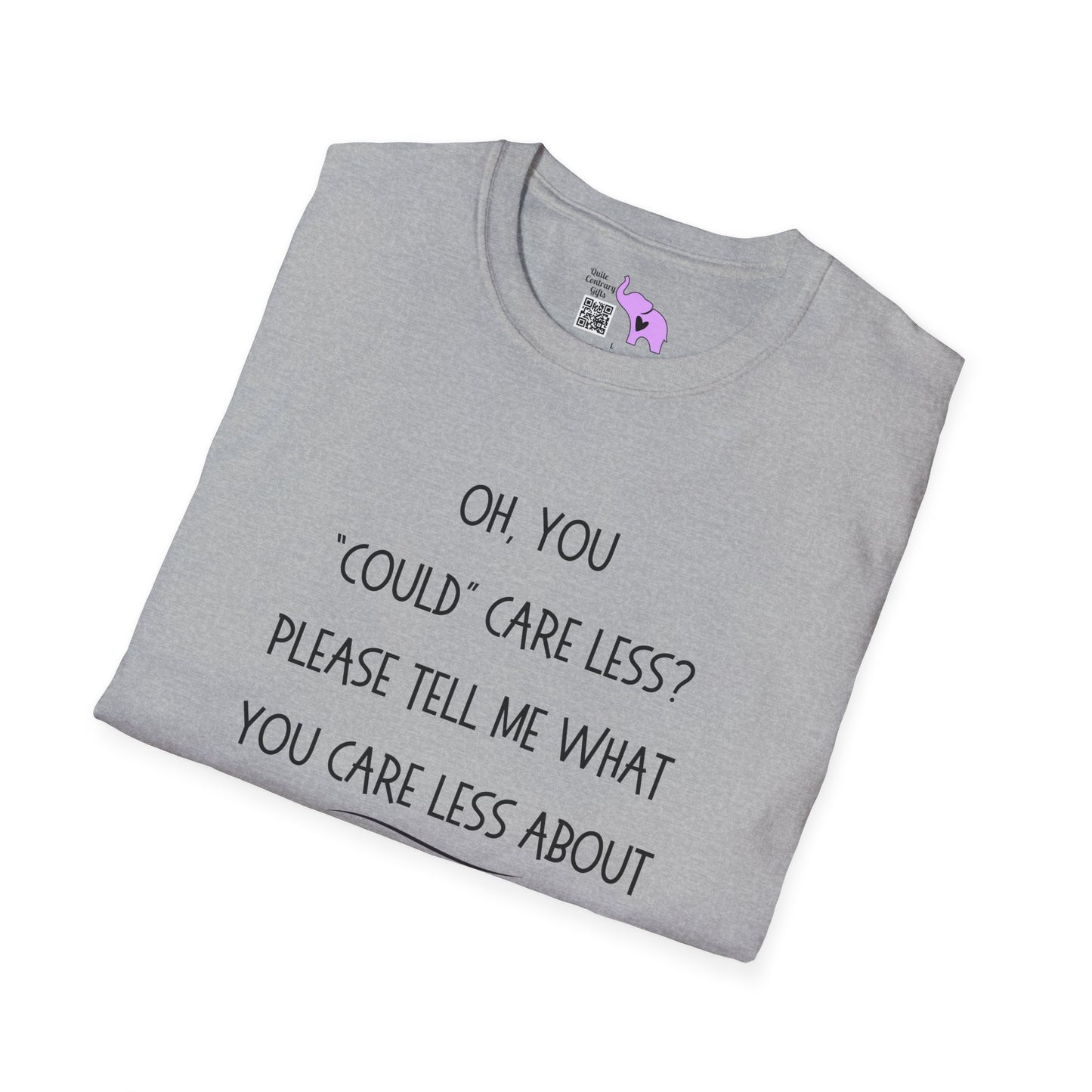 Couldn't Care Less Grammar Adult T-shirt