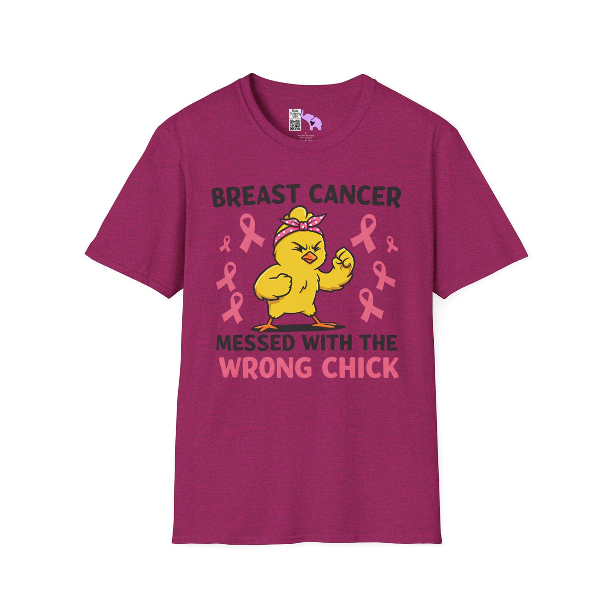 Breast Cancer Messed With The Wrong Chick Adult T-shirt