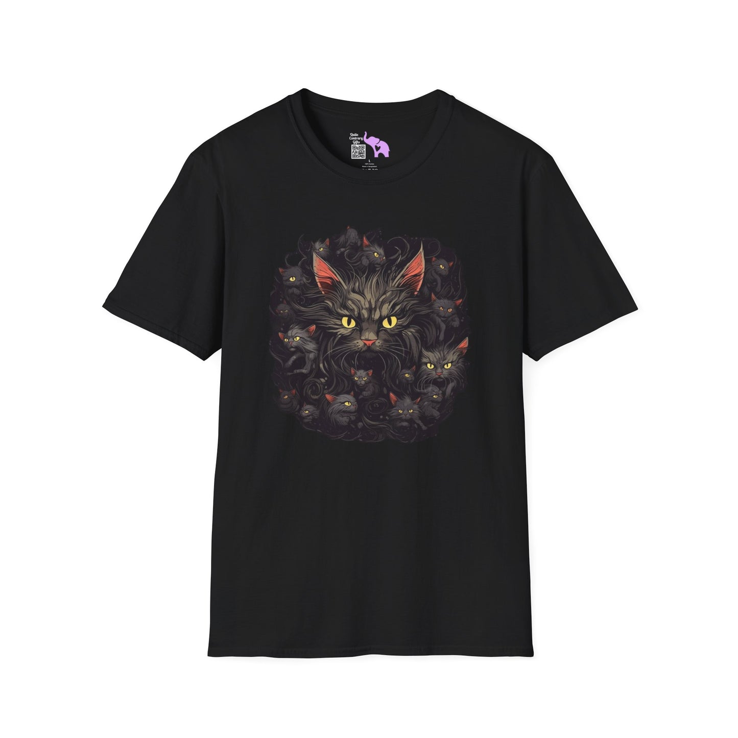 Creepy Black Cats 1 Adult T-shirt