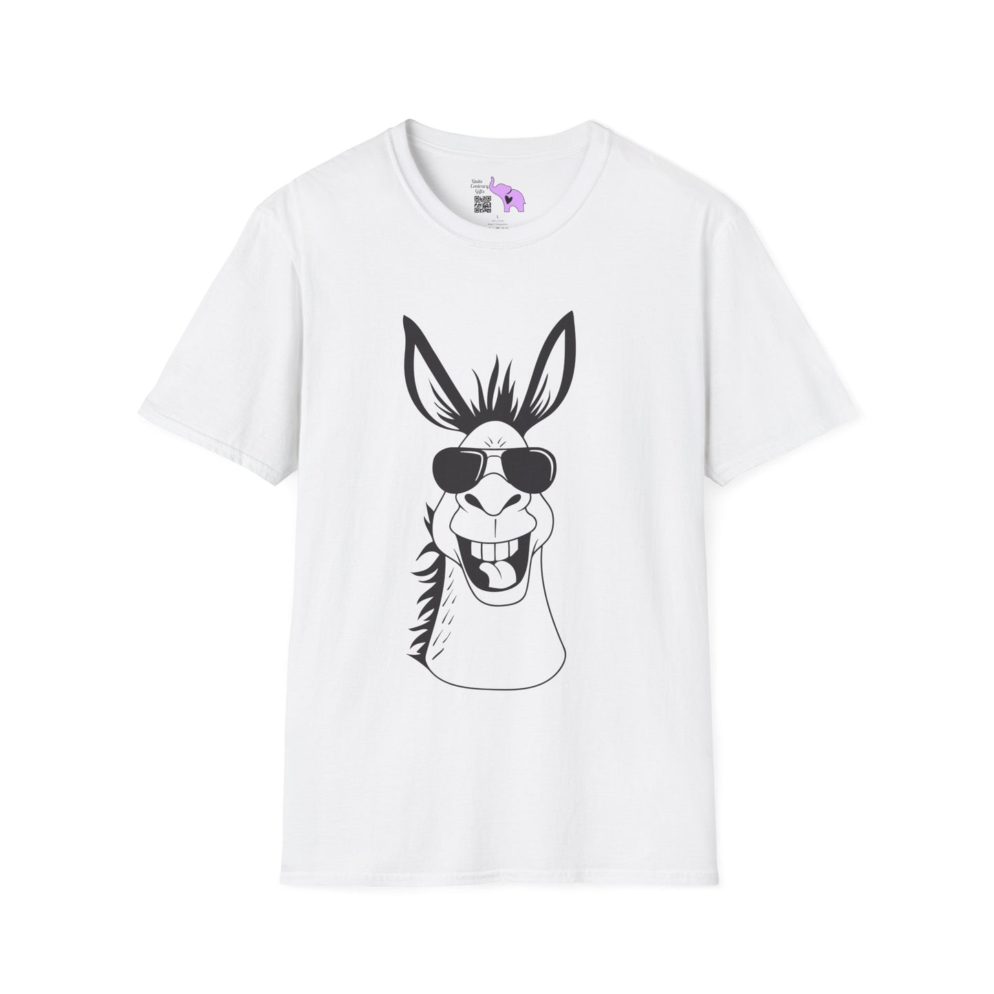 Funny Donkey w/Sunglasses Adult T-shirt