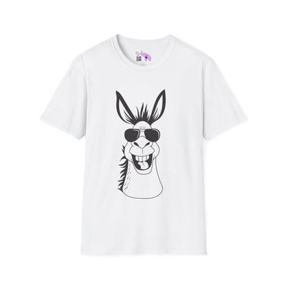 Funny Donkey w/Sunglasses Adult T-shirt