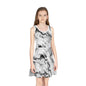 Frost Veil Marble Girls' Sleeveless Sundress