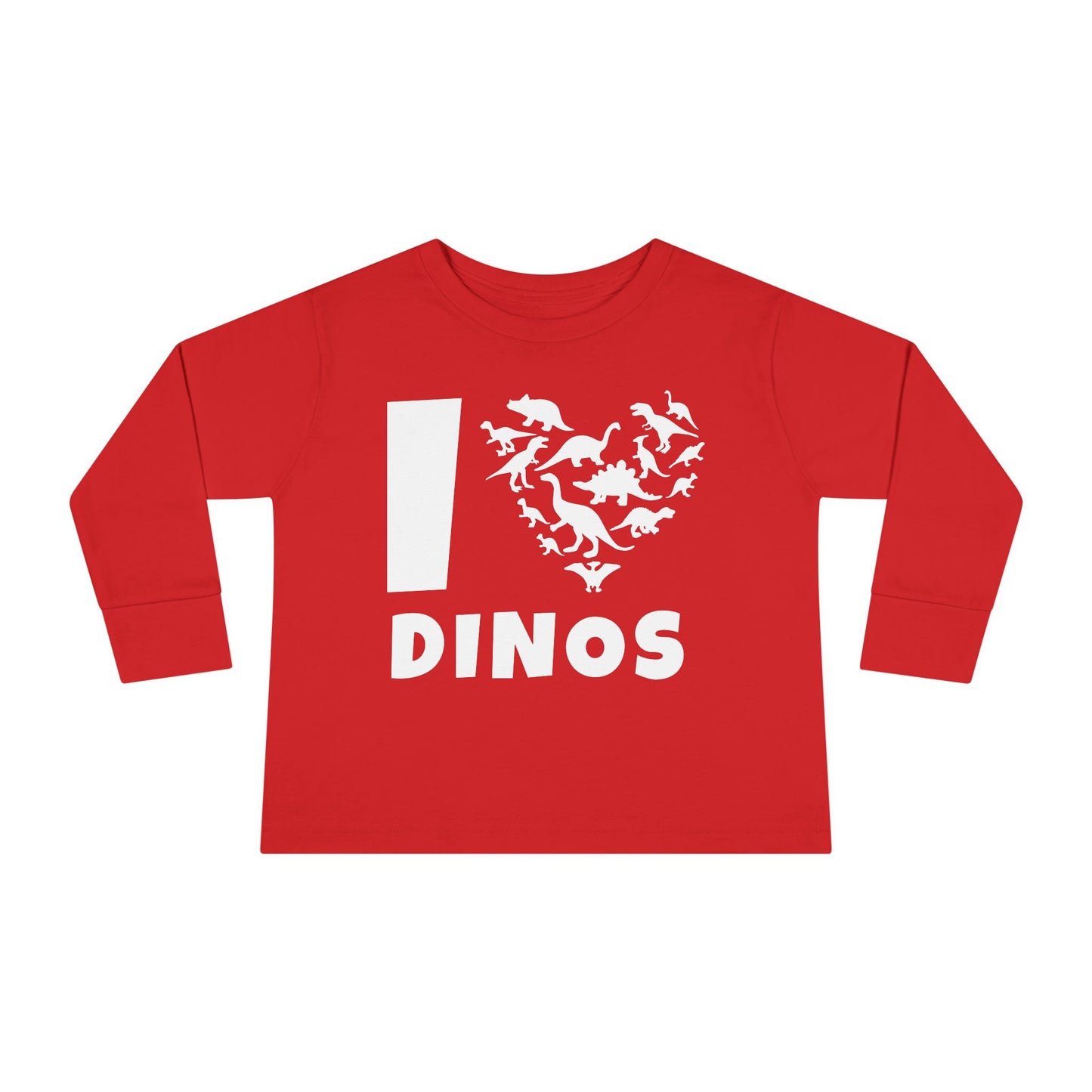 I Love Dinos (Dino Heart) Long Sleeve Tee