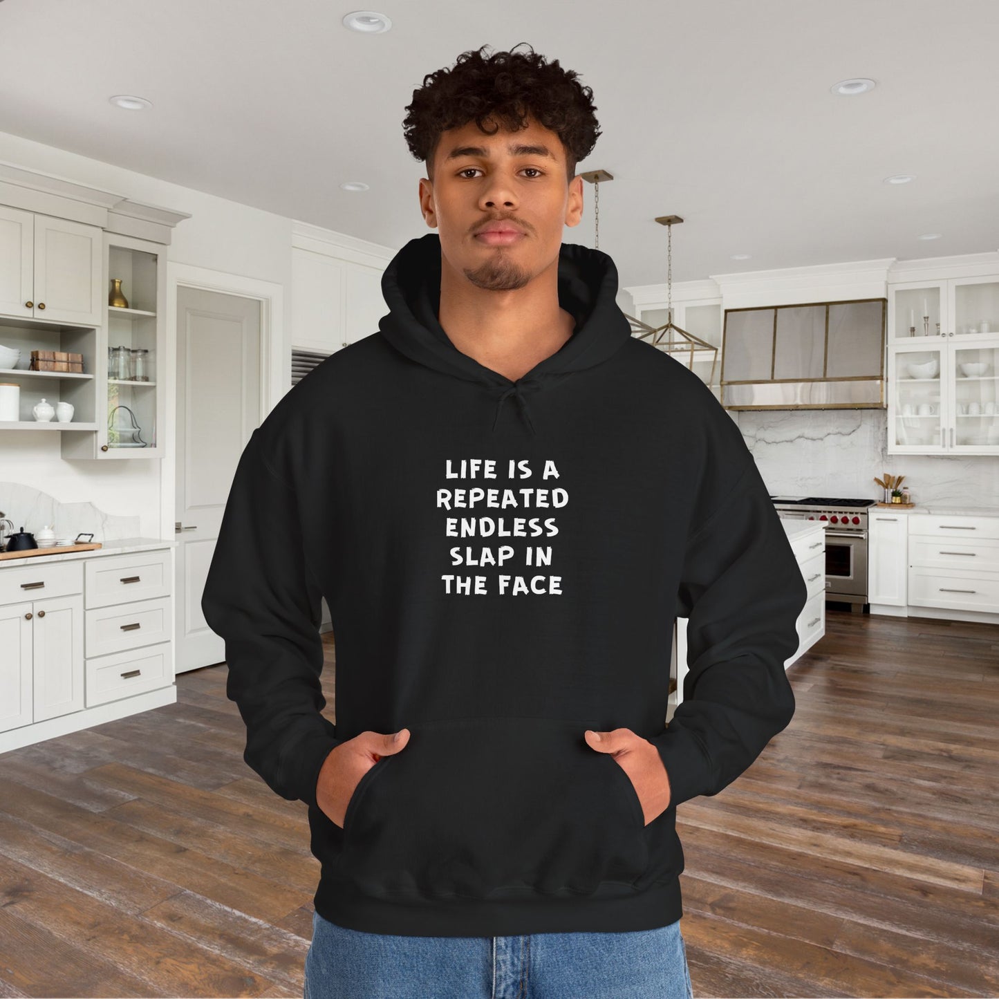 Life Is A Repeated Endless Slap In The Face Heavy Blend™ Hooded Sweatshirt