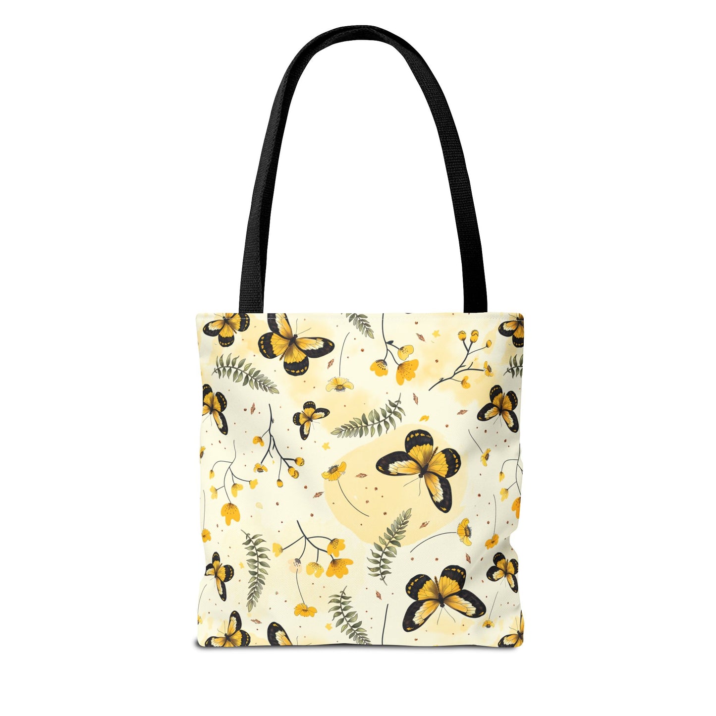 Sunlit Butterfly Bloom Canvas Tote Bag