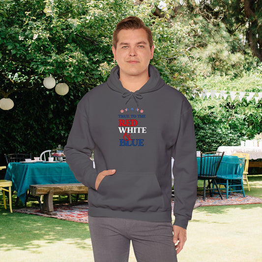 True to the Red White & Blue Heavy Blend™ Hooded Sweatshirt