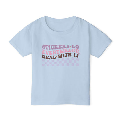 Stickers Go Everywhere Deal With It Heavy Cotton™ Toddler T-shirt