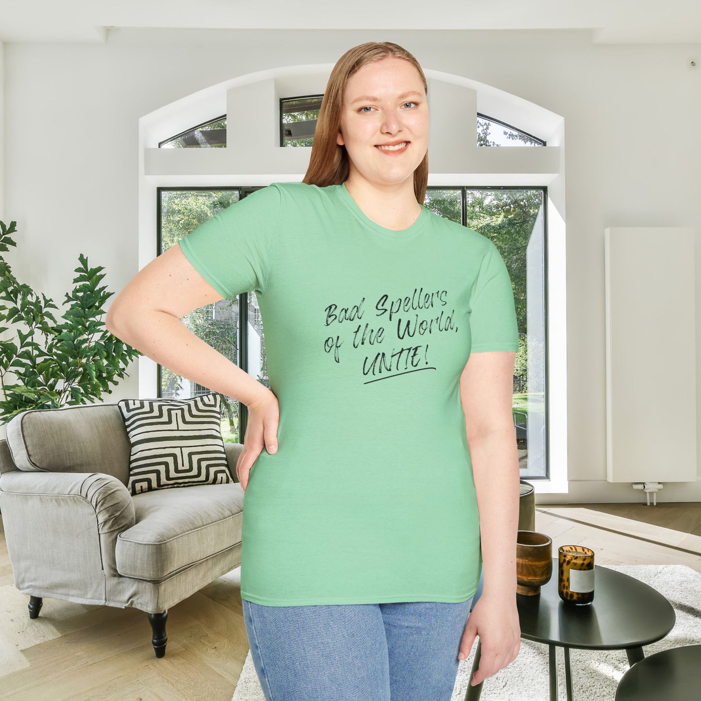 Bad Spellers of the World, Untie! Adult T-shirt