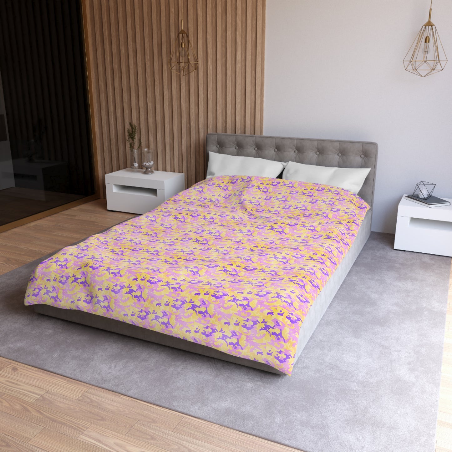 Peach Sorbet Camo Duvet Bedding Set