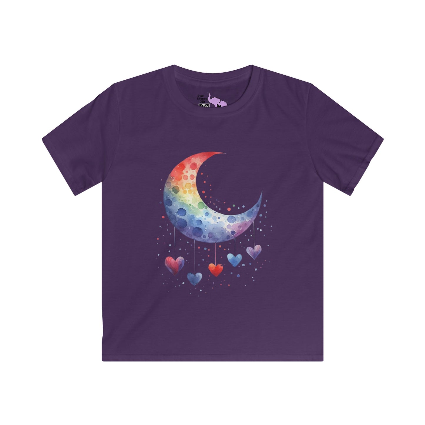 Colorfall Heart Moon Youth Softstyle Tee