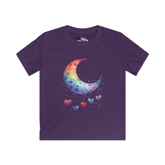 Colorfall Heart Moon Youth Softstyle Tee