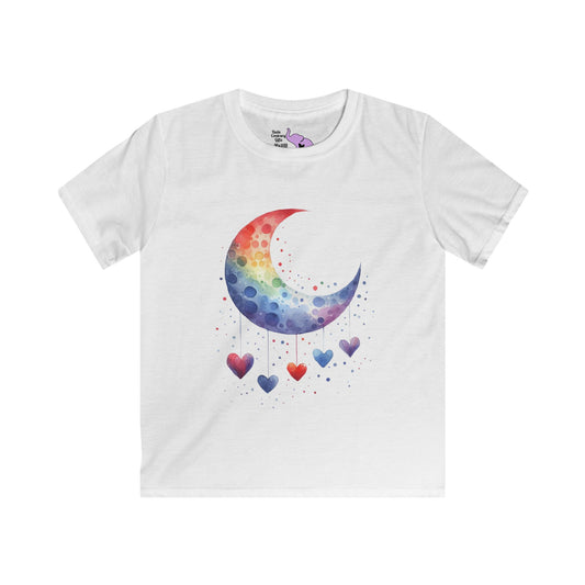 Colorfall Heart Moon Youth Softstyle Tee
