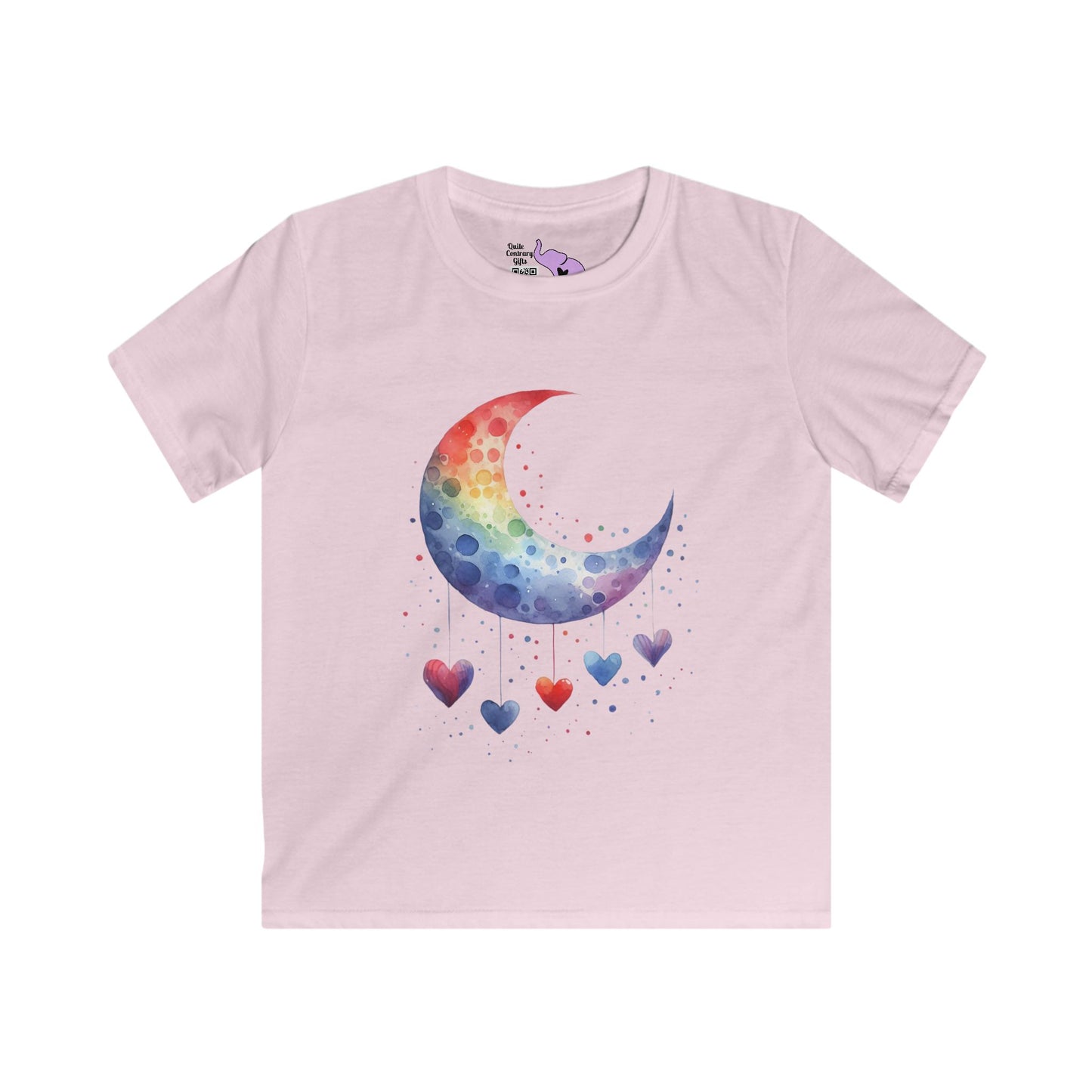Colorfall Heart Moon Youth Softstyle Tee