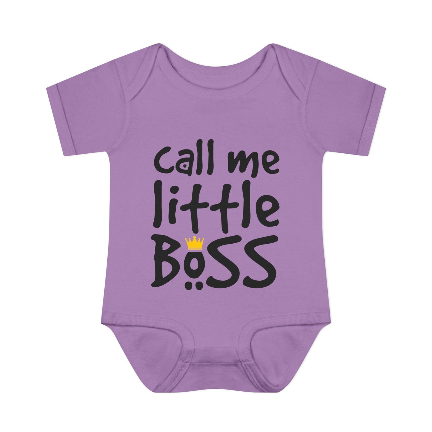 Call Me Little Boss (Crown) Infant Baby Rib Bodysuit