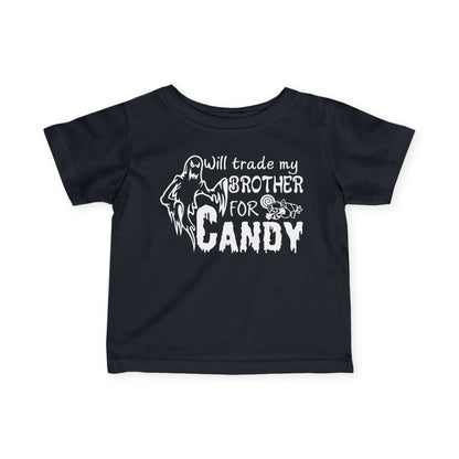 Will Trade My Brother for Candy (Ghost) Infant Soft T-Shirt