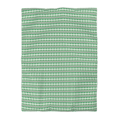 Moss Cairn Stripes Microfiber Duvet Cover