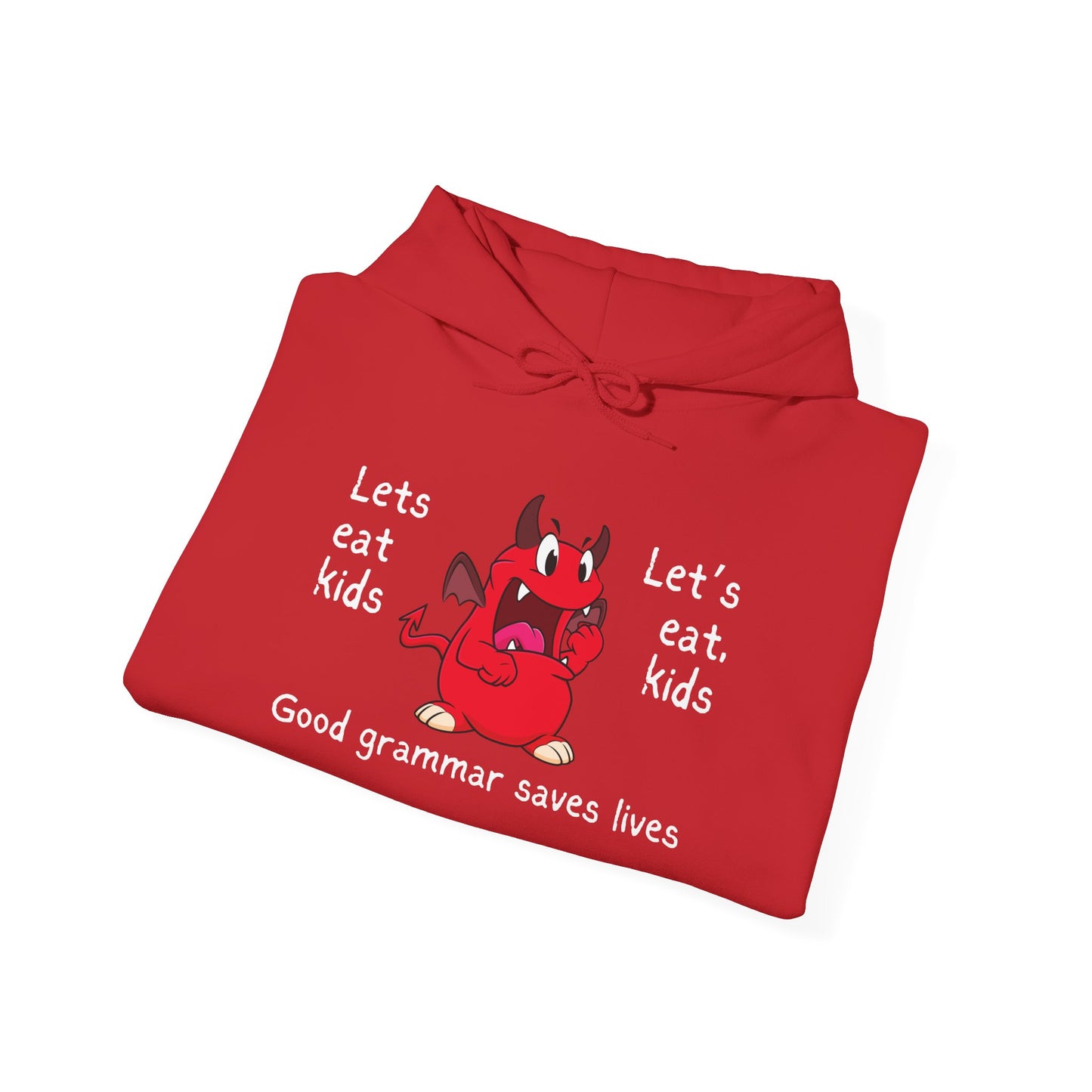 Let's Eat Kids Grammar Saves Lives Heavy Blend™ Hooded Sweatshirt