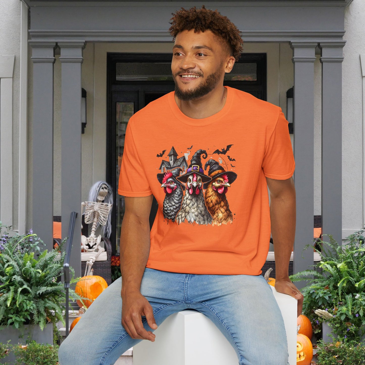 Spooky Chickens (2) Adult T-shirt