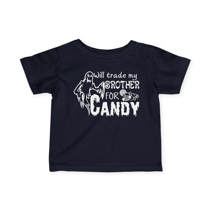 Will Trade My Brother for Candy (Ghost) Infant Soft T-Shirt