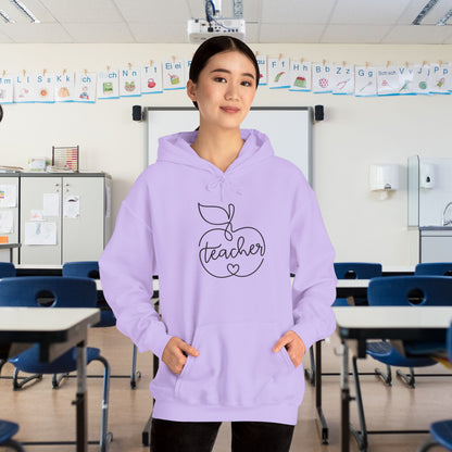 Teacher w/Apple Heavy Blend™ Hooded Sweatshirt