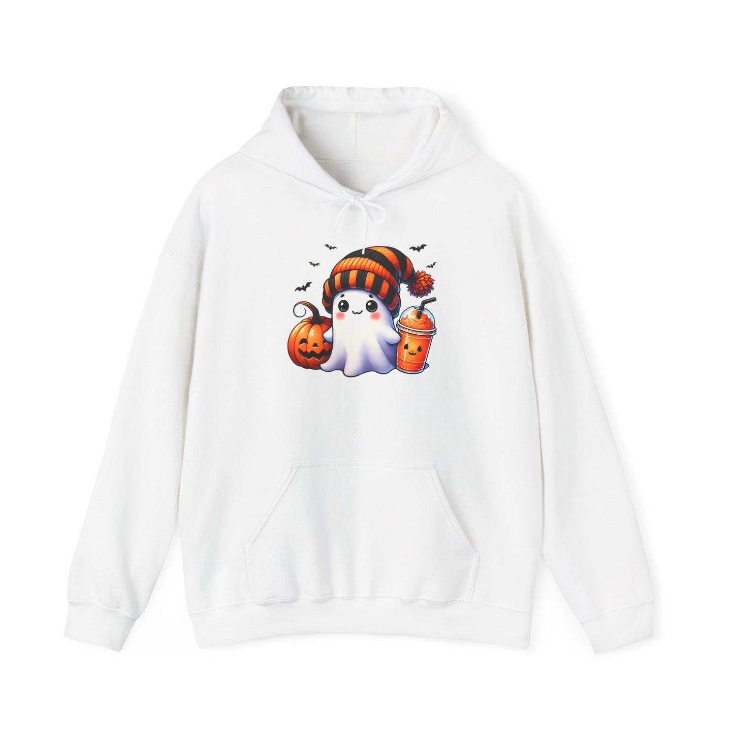 Cute Ghost and Pumpkins Heavy Blend™ Hooded Sweatshirt