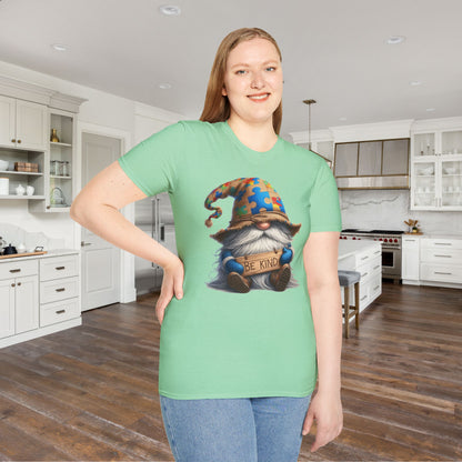Be Kind Autism Awarness Gnome Adult T-shirt