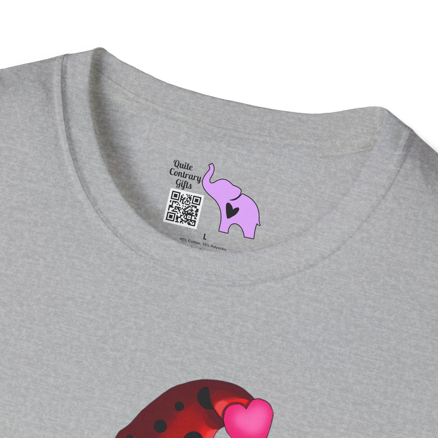 Let It Be Valentine Gnome Peace Sign Adult T-shirt