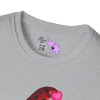 Let It Be Valentine Gnome Peace Sign Adult T-shirt