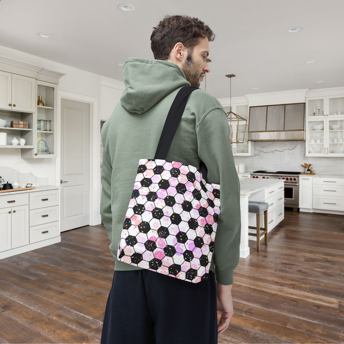 Pink Soccer Fever Canvas Tote Bag