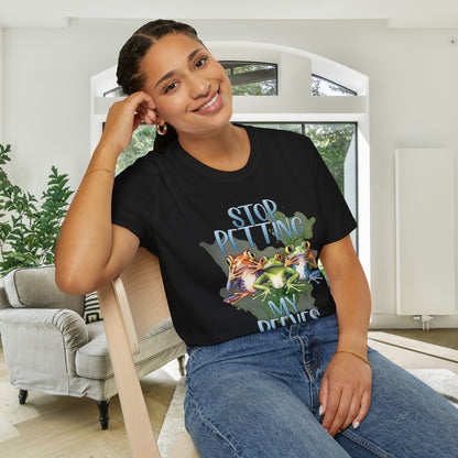 Stop Petting My Peeves (Frogs) Adult T-shirt