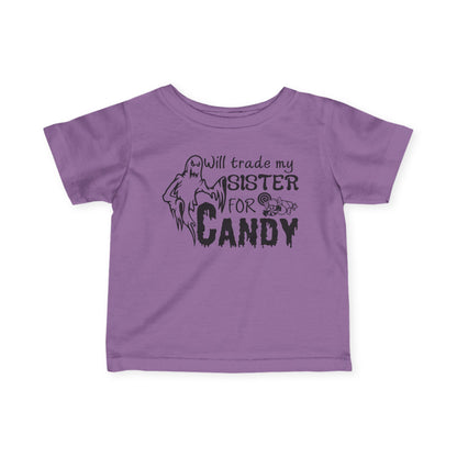 Will Trade My Sister for Candy (Ghost) Infant Soft T-Shirt