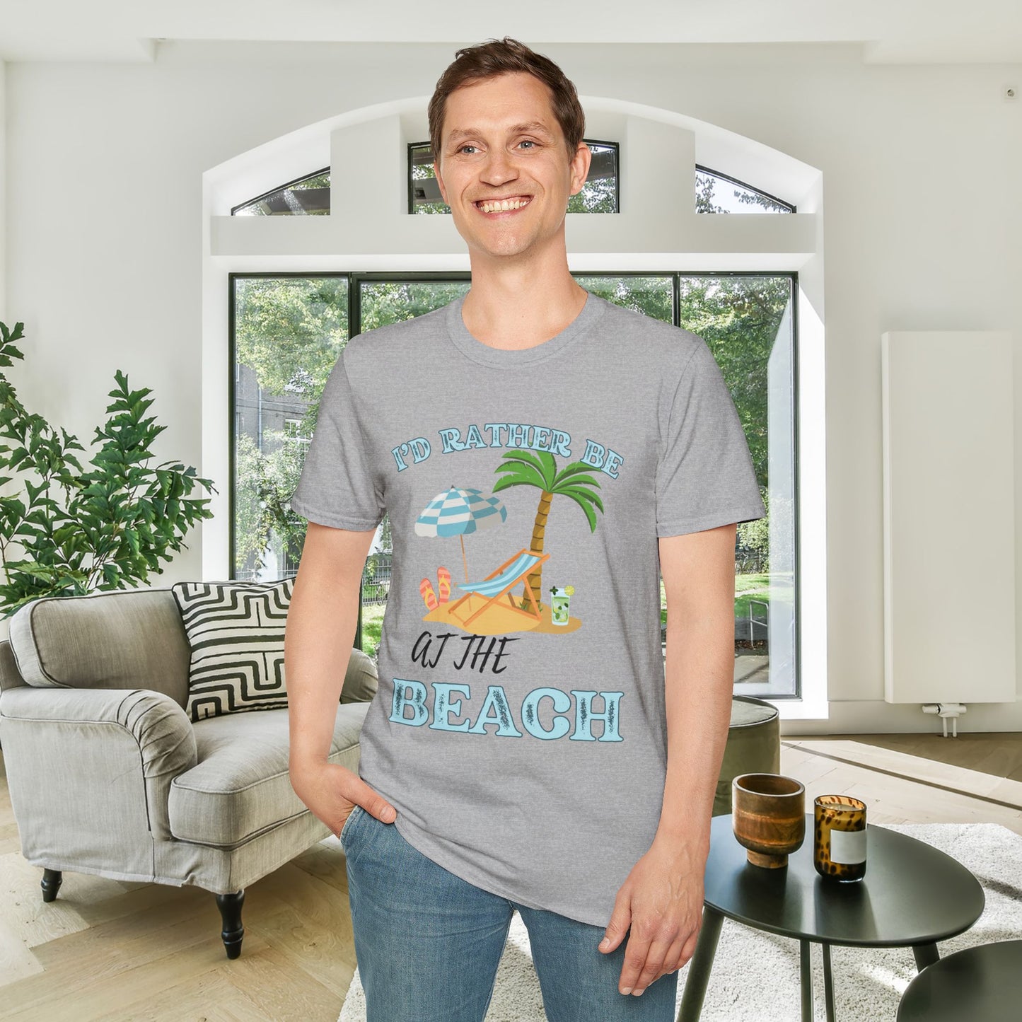 I'd Rather Be At The Beach Adult T-shirt