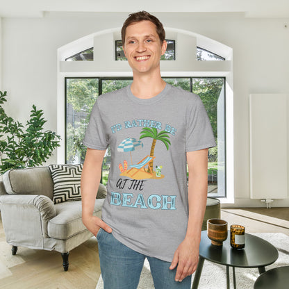 I'd Rather Be At The Beach Adult T-shirt